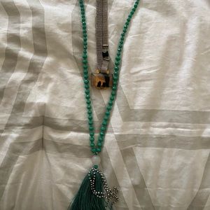 Necklace bundle (long tassel and vintage Art Deco)